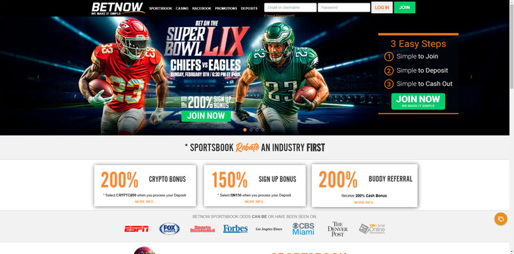 betnow sports betting bonus on homepage