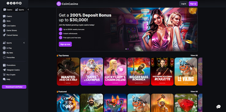 coincasino welcome sports bonus