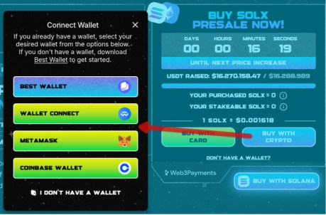 Connecting your crypto wallet to a presale