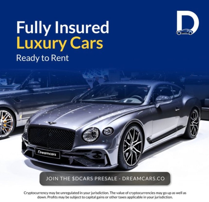 Dreamcars lets investors own and trade luxury car shares via blockchain, earning passive income from rentals