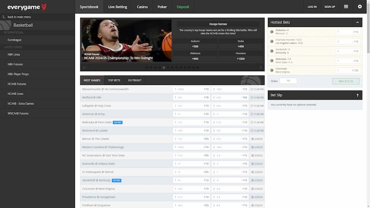 Everygame NCAAB Futures
