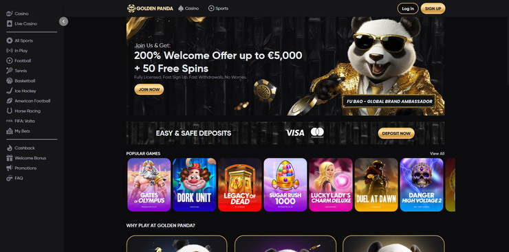 golden panda games and deposit bonus
