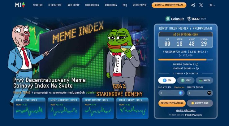 Meme Index MEMEX najlepšia kryptomena