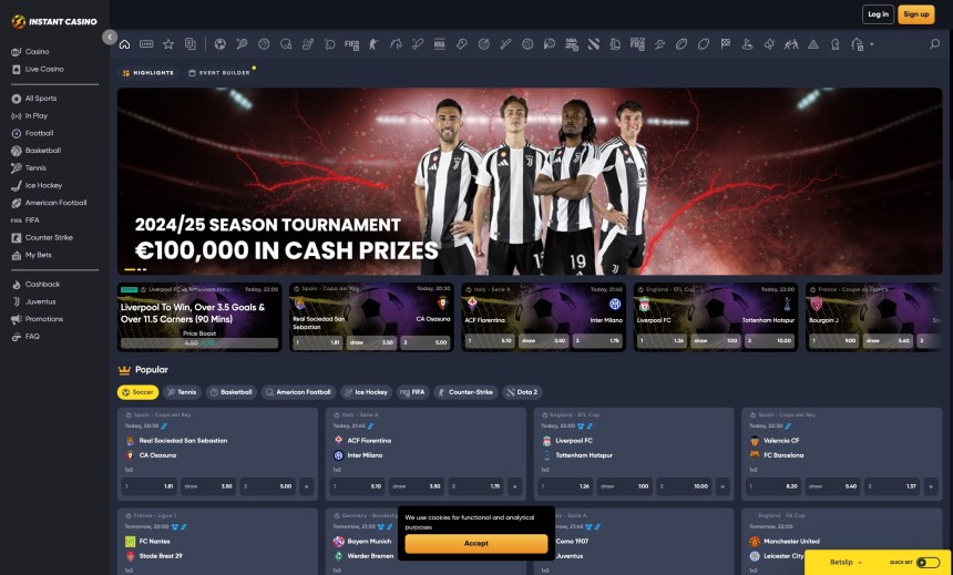 Pariuri online Romania Instant Casino
