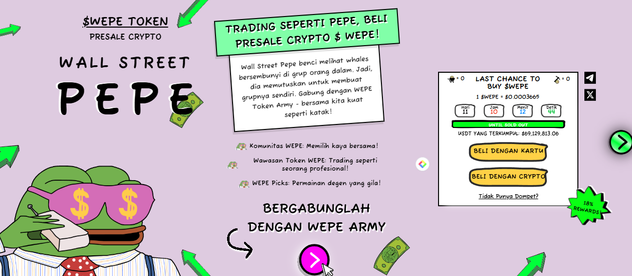 Web WEPE - Prediksi Harga Wall Street Pepe