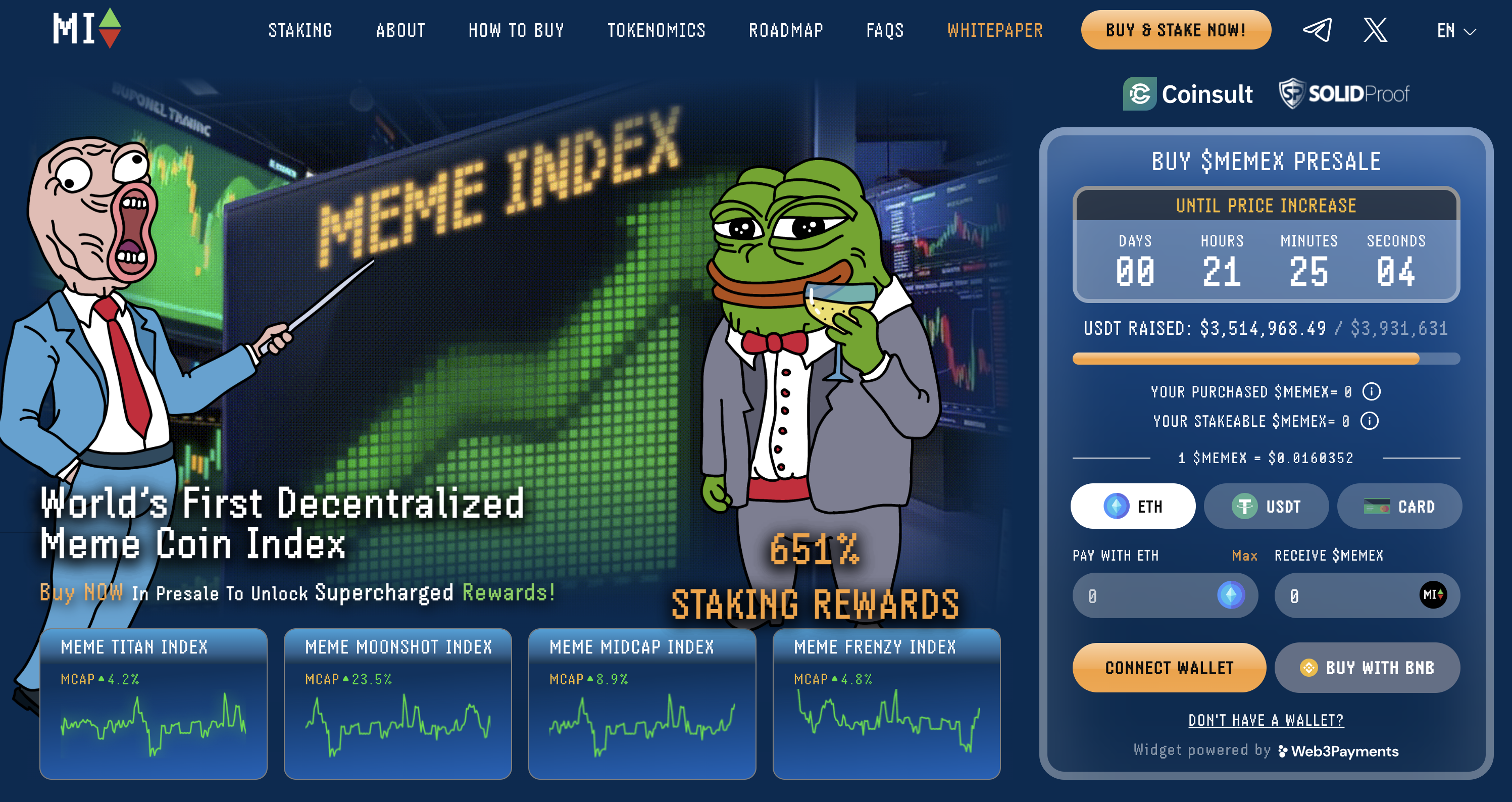 The Meme Index ($MEMEX) presale