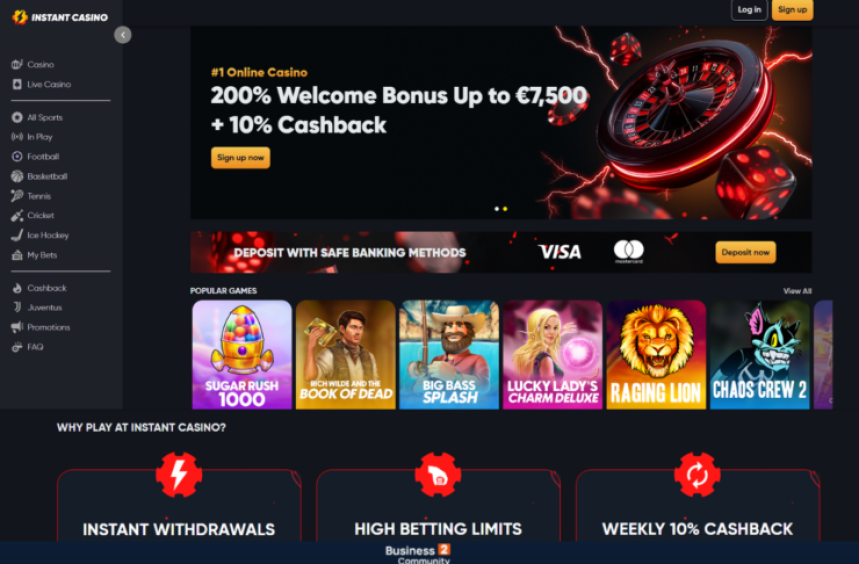 Instant Casino казино на живо 