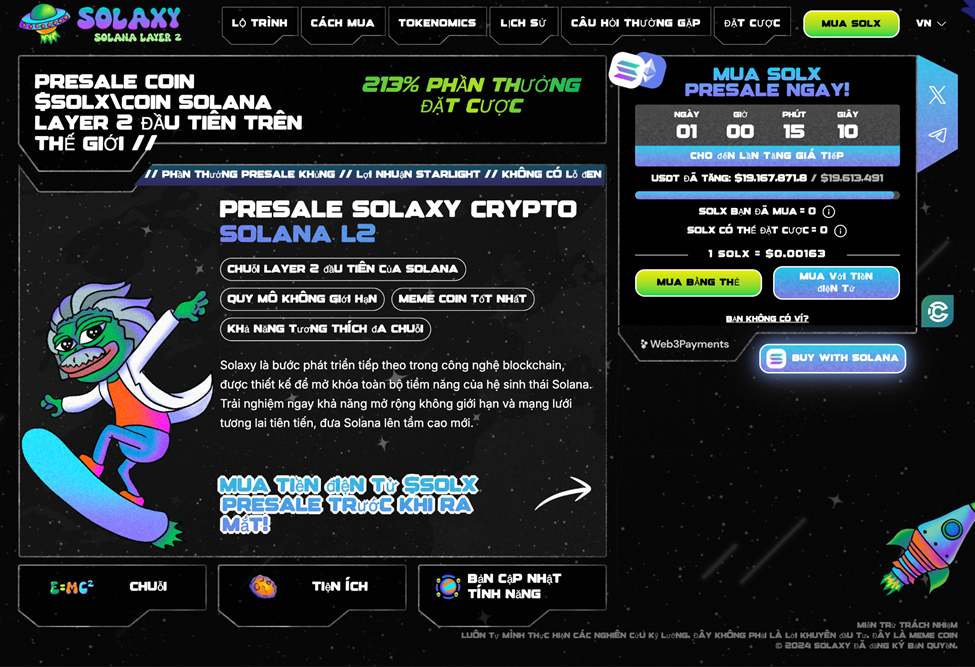 Solaxy Token Homepage
