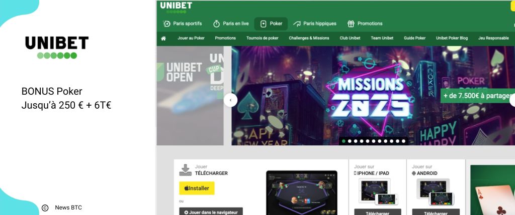 Unibet, poker sur ordi ou sur appli
