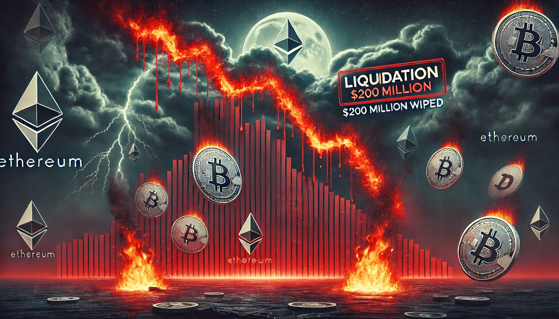 $200 Million In Crypto Longs Wiped Out As Altcoins Crash To Start Week