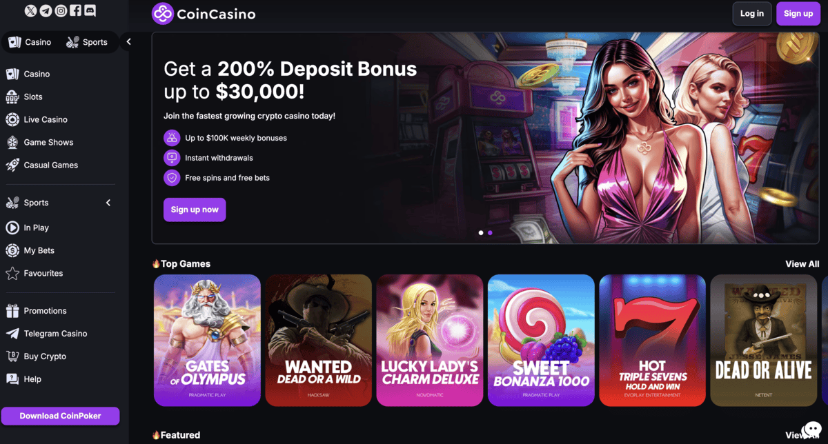 coincasin fooldala bonusz