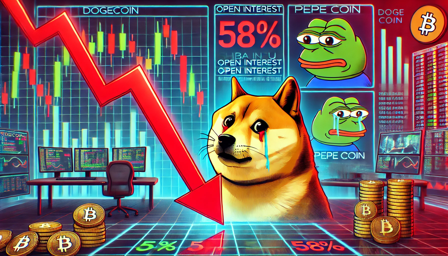 Dogecoin Open Interest Plunges 58%: How Do Shiba Inu & Pepe Compare?