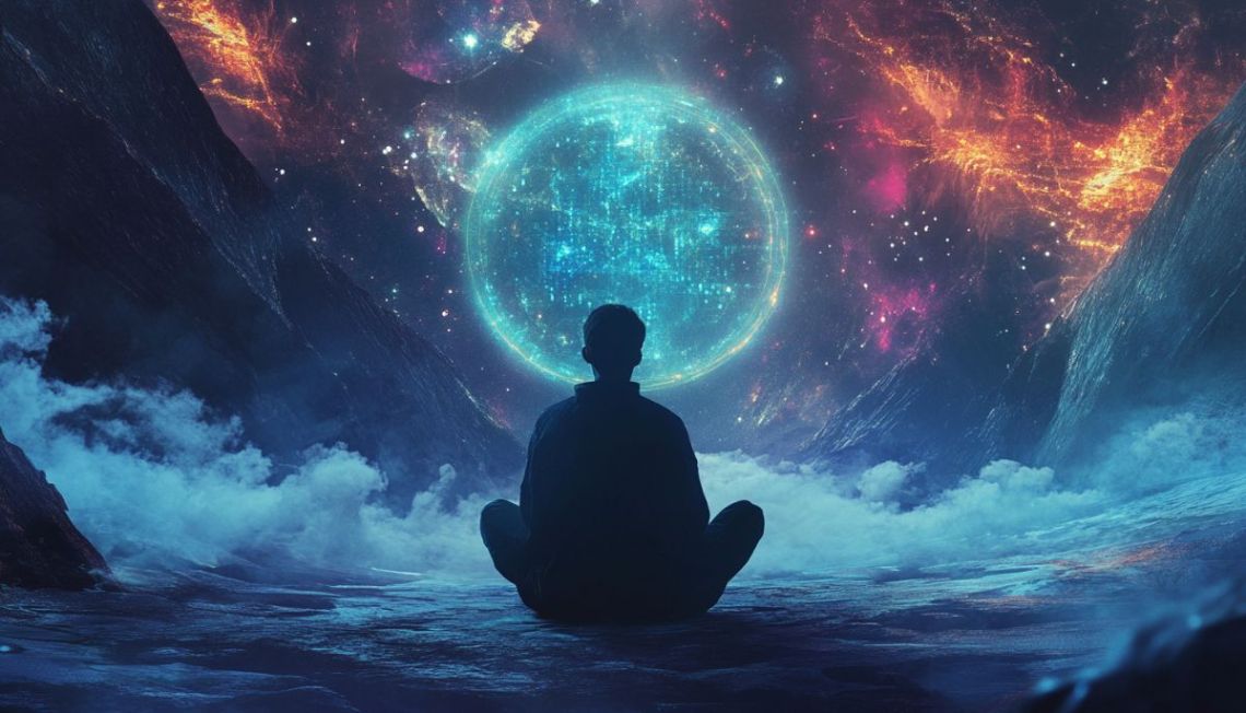 月を見ている仮想通貨少年