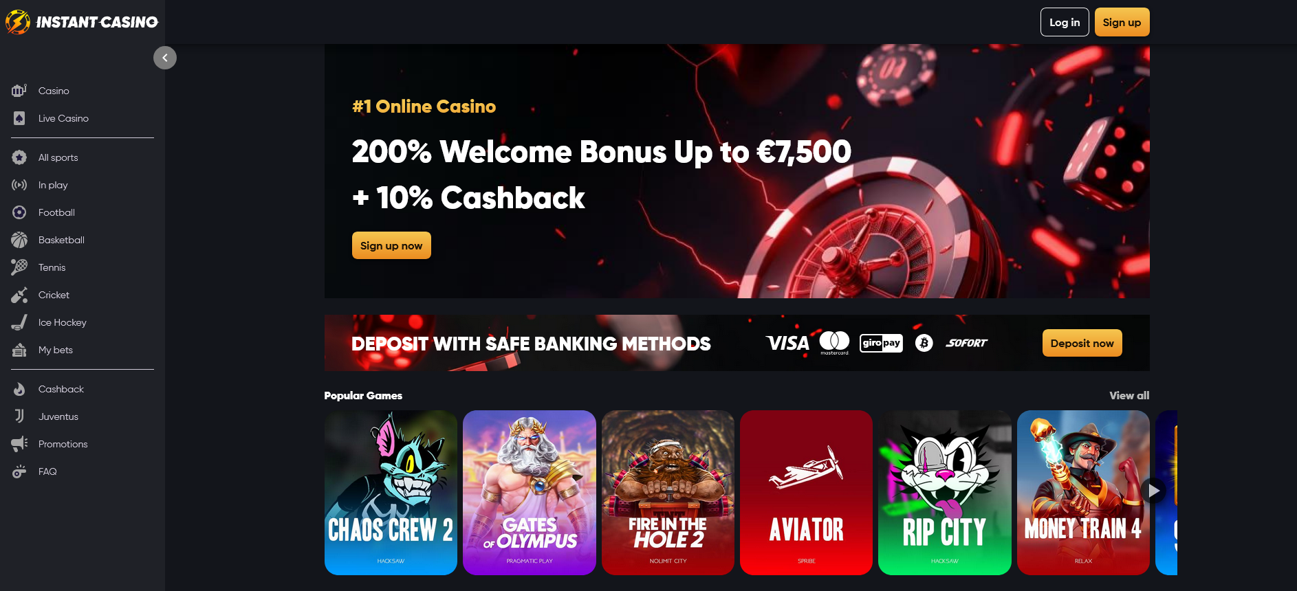 instant casino fooldala
