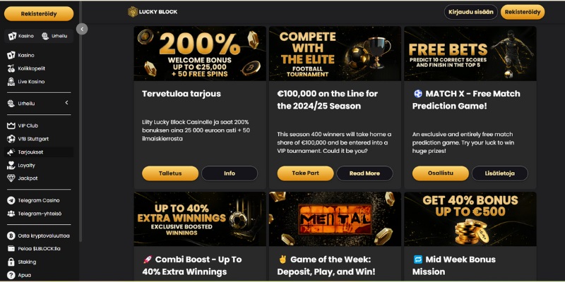 Lucky Block casino bonukset ja kampanjat