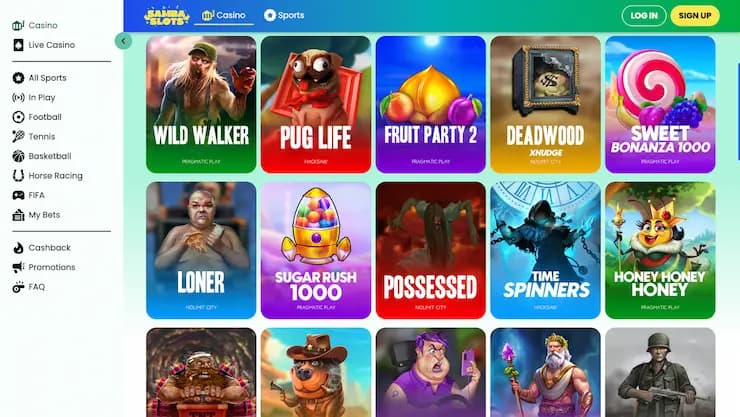 Samba Slots - augstākās klases live kazino ar vairāk nekā 4000 spēlēm