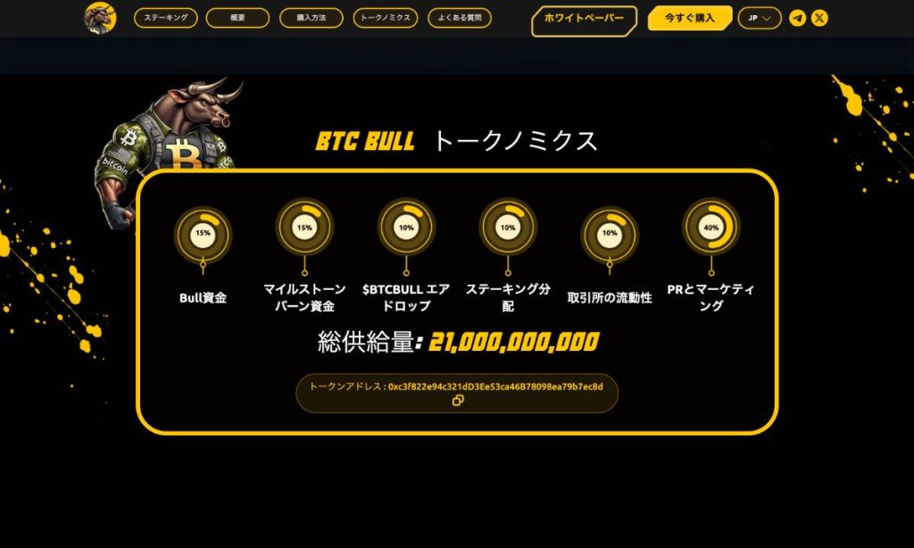 Bitcoin Bullのトークン設計