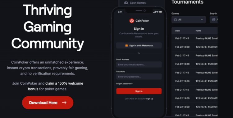Coin poker home page