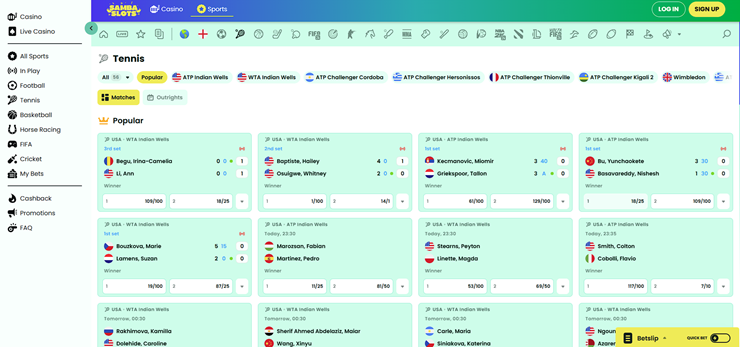 samba slots betting site