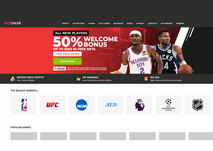betonline bonus and betting markets