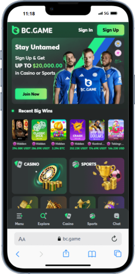 BC. Game Canadian Crypto Casino Homepage