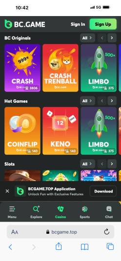 BC.Game - UK crypto casino