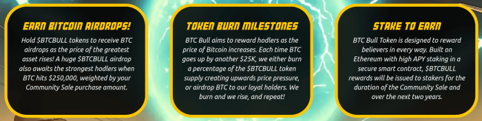 BTC Bull Token’s unique perks for investors