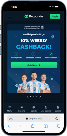 The BetPanda casino homepage.