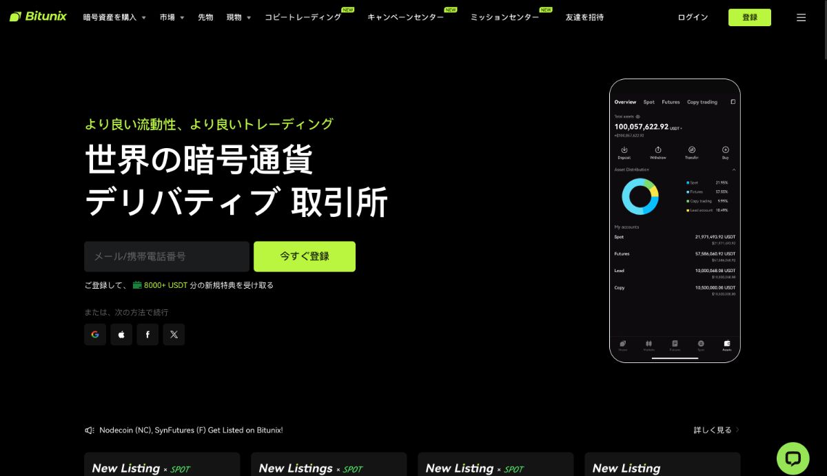 Bitunix公式サイト