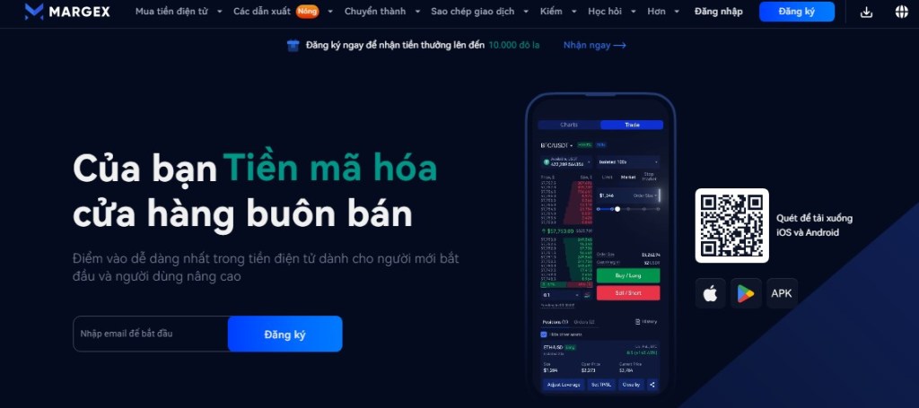 Cách nhận tiền thưởng gửi tiền của Margex