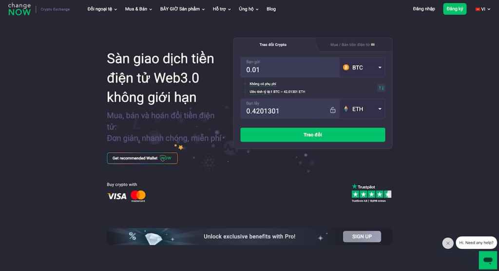 ChangeNOW Trao đổi tiền điện tử