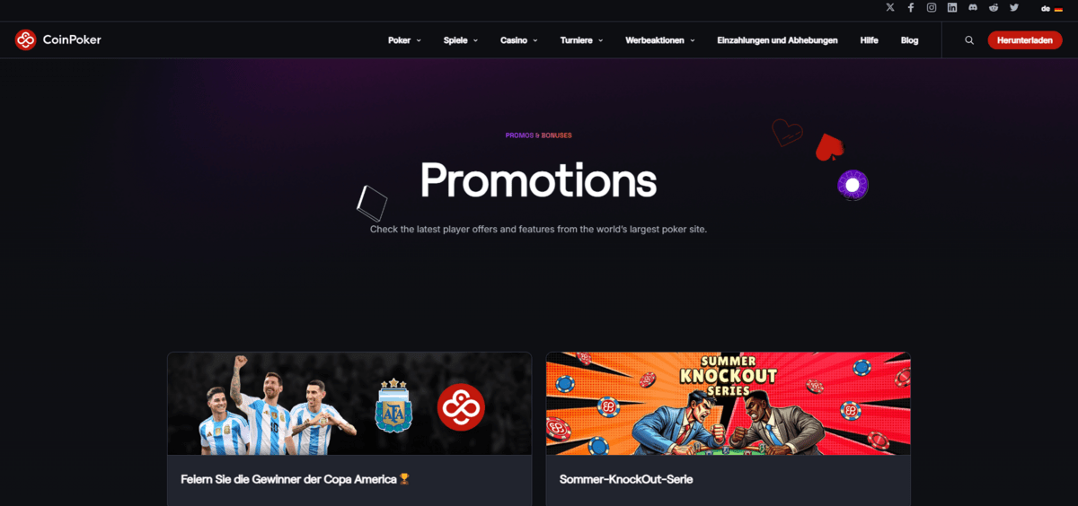 CoinPoker Casino Angebote