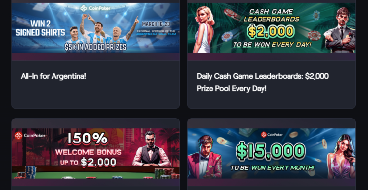 Coinpoker sfrutta il bonus di benvenuto