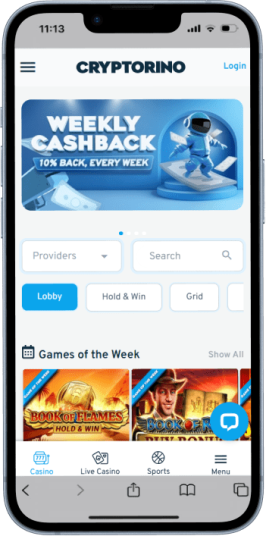 Cryptorino Crypto Casino in Canada