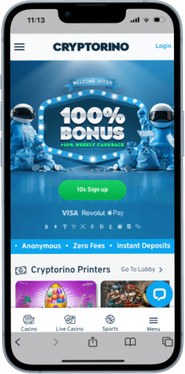 The Cryptorino homepage.