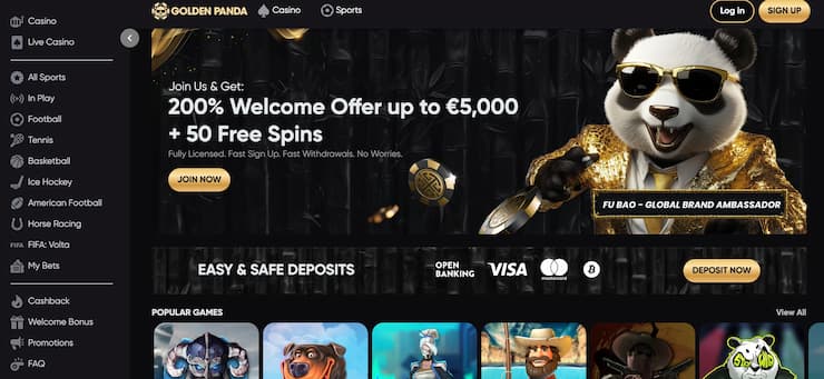 Golden Panda 200% до 5000 евро бонус