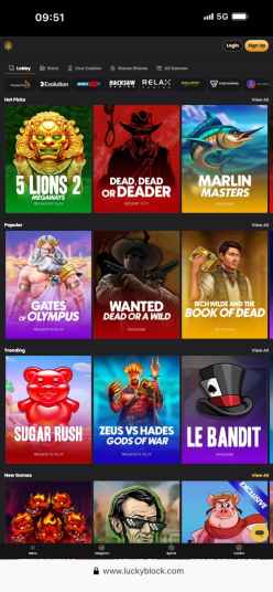 Lucky Block - crypto gambling sites UK