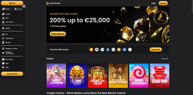 Nieuw crypto casino: Lucky Block