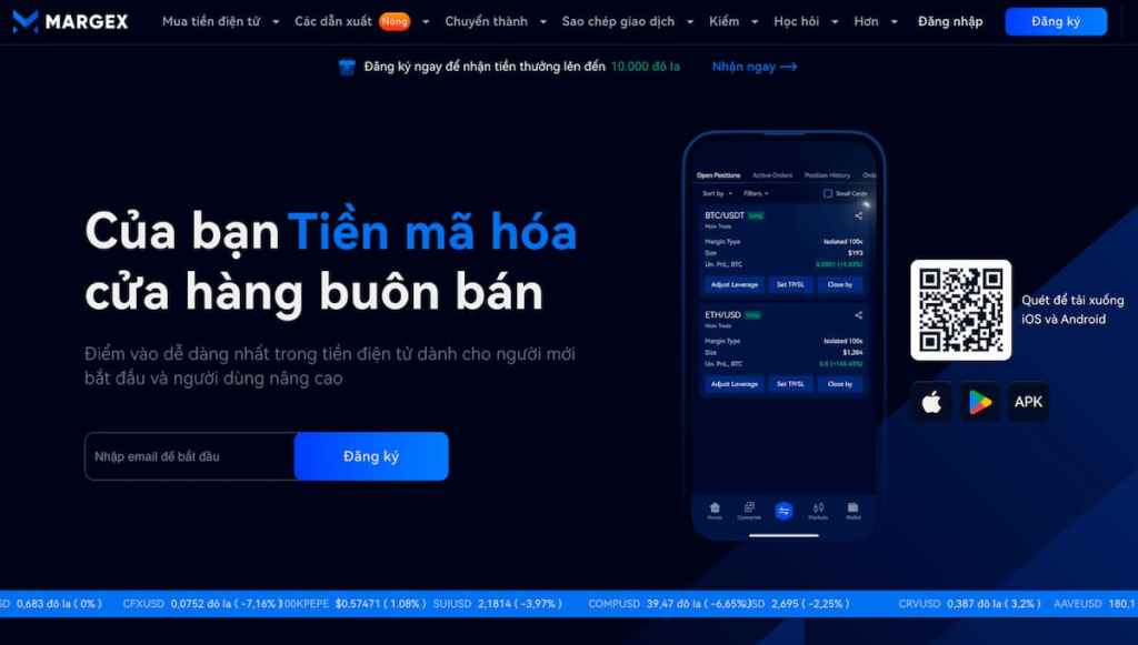 Margex Trao đổi tiền điện tử