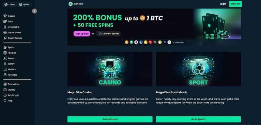 Mega Dice - Стабилна платформа за залози на живо с богат избор от игри и ексклузивни промоции