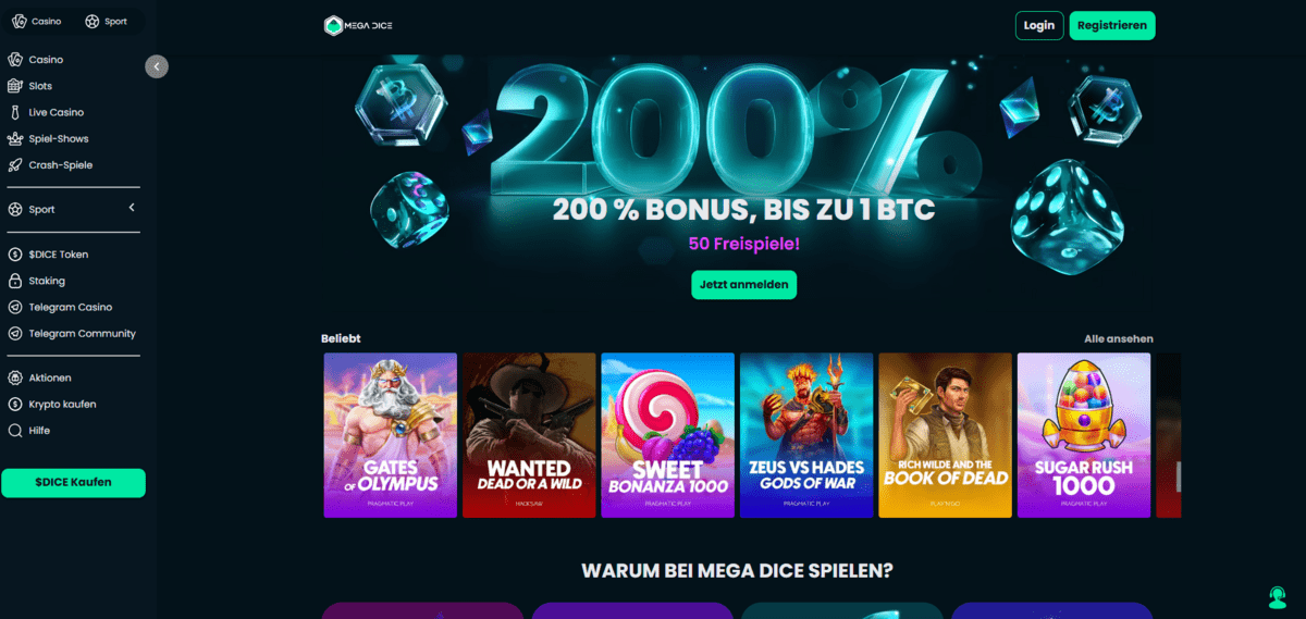 MegaDice Casino Angebote