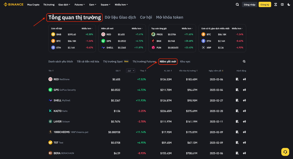 Nơi tìm các coin sắp lên sàn Binance tiềm năng mới 