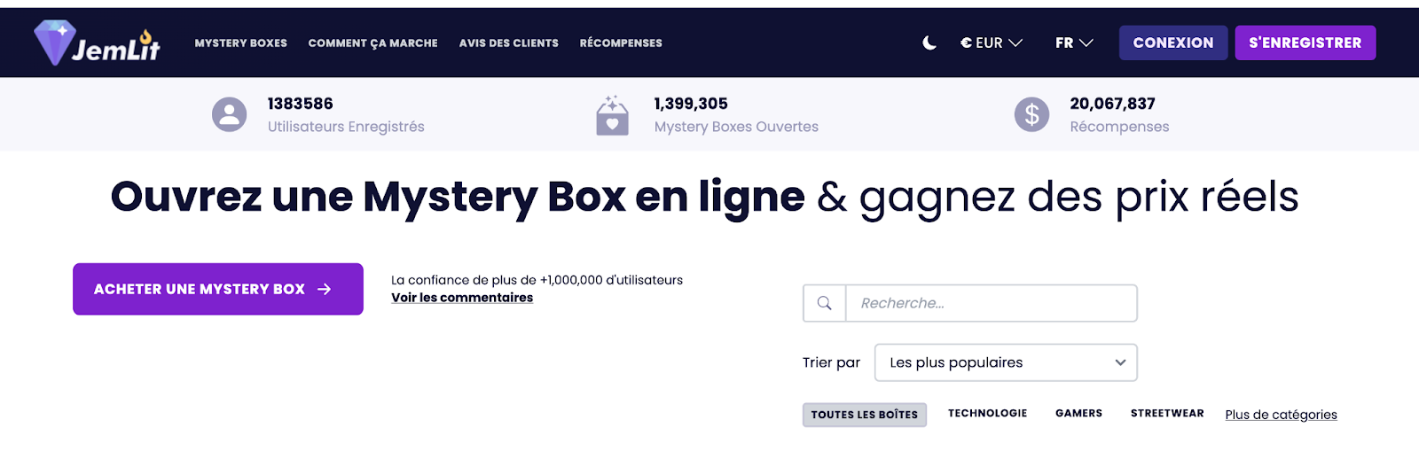 Ouvrir une Boite mystere