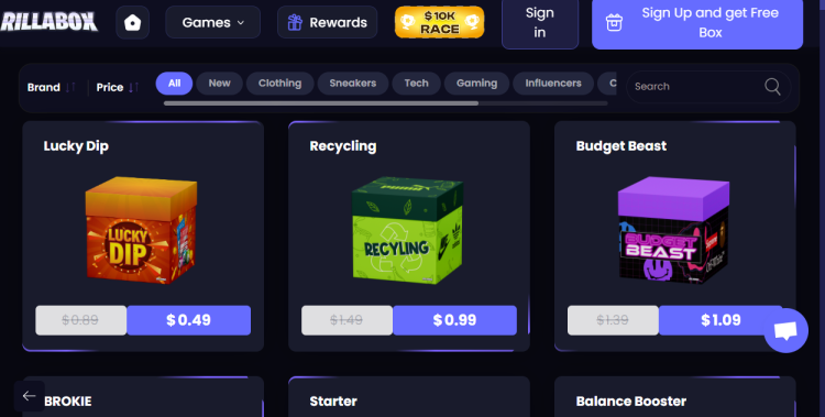 RillaBox home page