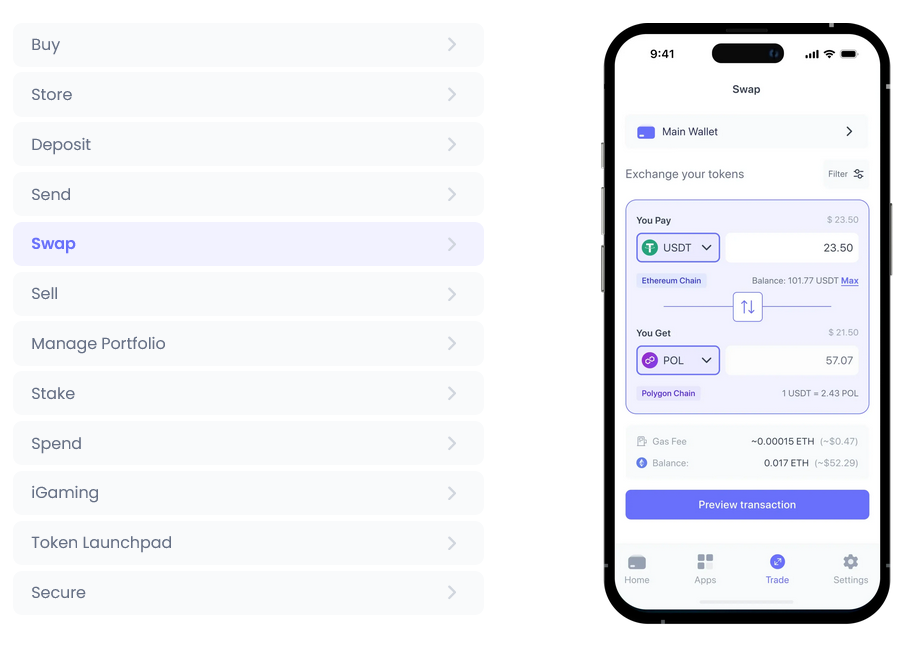 směna kryptoměn v aplikaci best wallet jako burza bez kyc