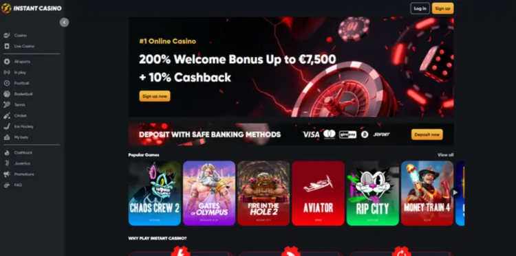 Instant Casino - Най-доброто казино за залози на живо в България