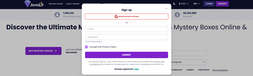 Registrace na Jemlit.
