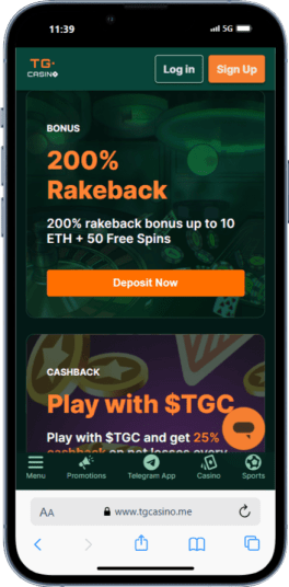 TG.Casino - Casino Page