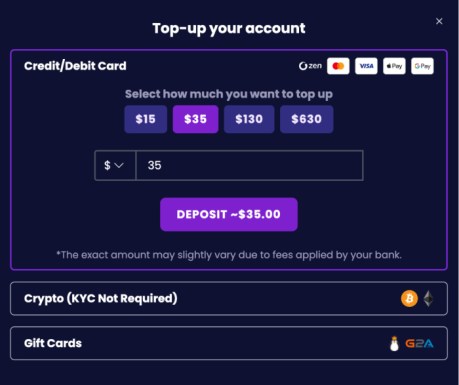 Top up your account on JemLit 