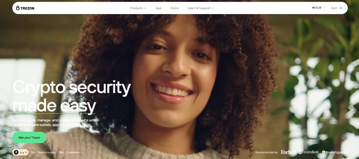 Trezor spoľahlivá hardvérová peňaženka